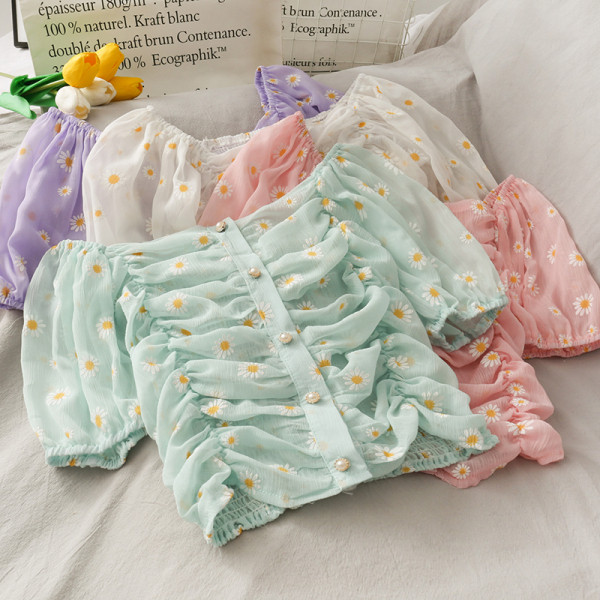 Cămașă modernă de damă cu perle și mâneci 3/4