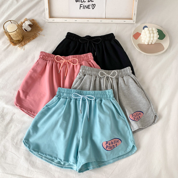 Pantaloni scurți casual cu cravate și aplicații