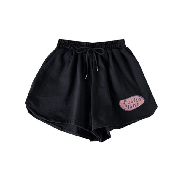 Pantaloni scurți casual cu cravate și aplicații