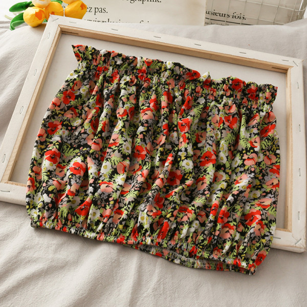 Retro naiste lillemustriga rinnahoidja