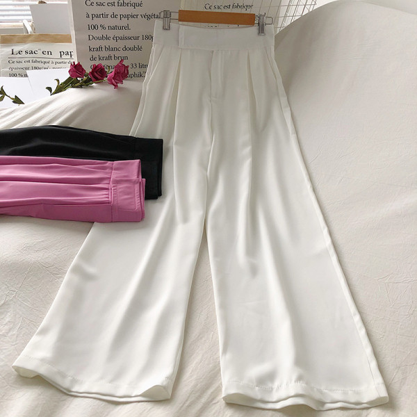 Pantaloni de dama actuali model lat cu talie inalta