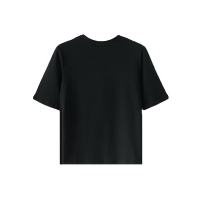 Sima modell női póló ovális nyakkivágással és rövid ujjal