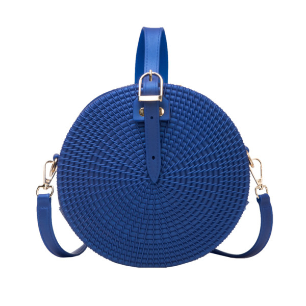 Kaasaegne naiste ümarkott pika sanga ja metallelemendiga