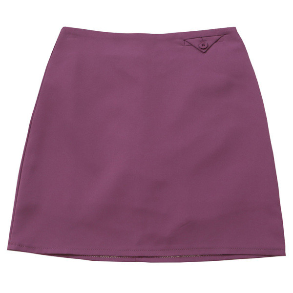 Fusta scurta de dama cu nasture si linie A