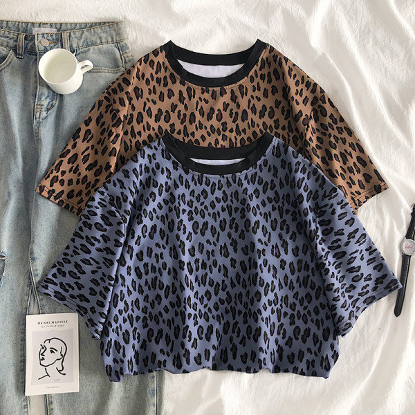 Tricou de dama actual cu model leopard