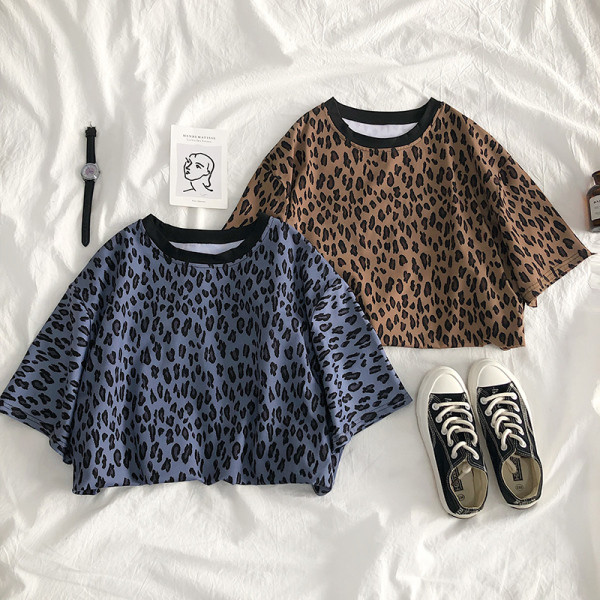 Tricou de dama actual cu model leopard