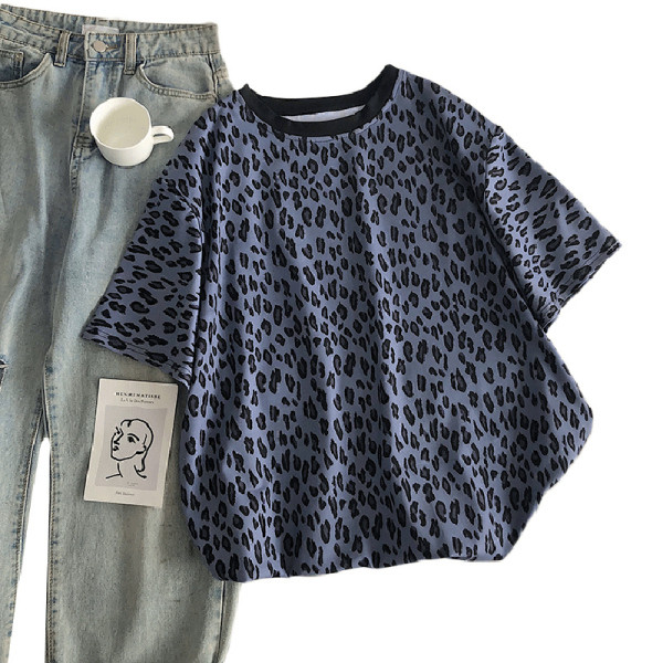 Tricou de dama actual cu model leopard