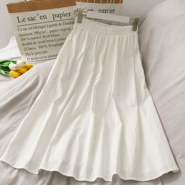 Fusta lunga retro de dama cu talie inalta si nasturi