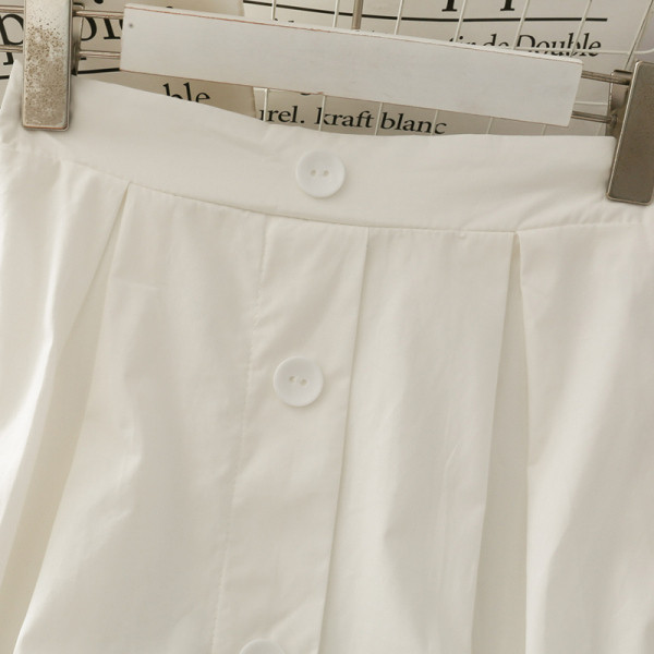 Fusta lunga retro de dama cu talie inalta si nasturi