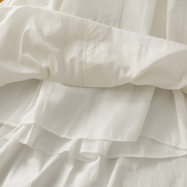 Fusta lunga retro de dama cu talie inalta si nasturi