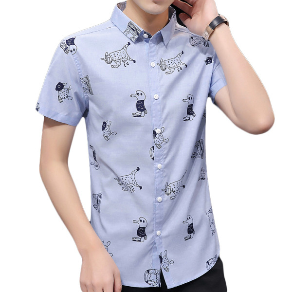 Modern férfi ing rövid ujjú rátéttel