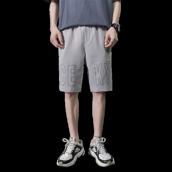 Férfi rövidnadrág felirattal és zsebekkel