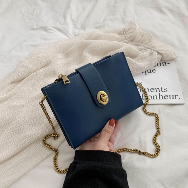 Geanta de dama mini moderna cu maner metalic