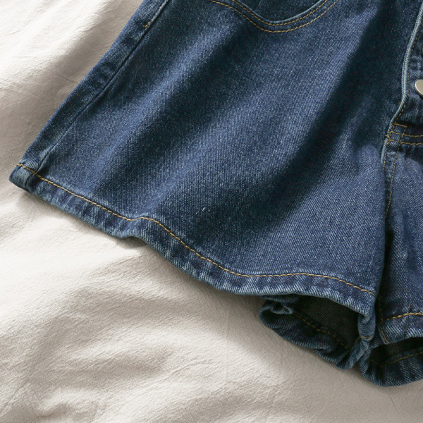 Blugi scurti moderni de dama cu talie inalta - model larg