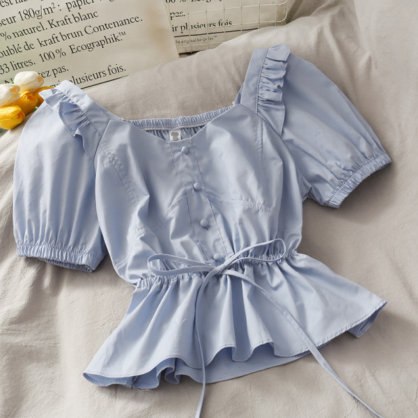 Modern női ing derékkötővel