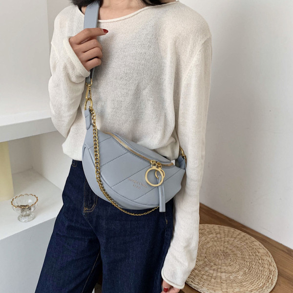 Öko-nahast moodne lukuga ja pika sangaga naistekott