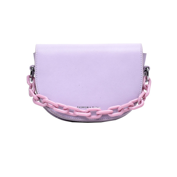 Geanta de dama eleganta din piele ecologica cu element metalic si maner lung