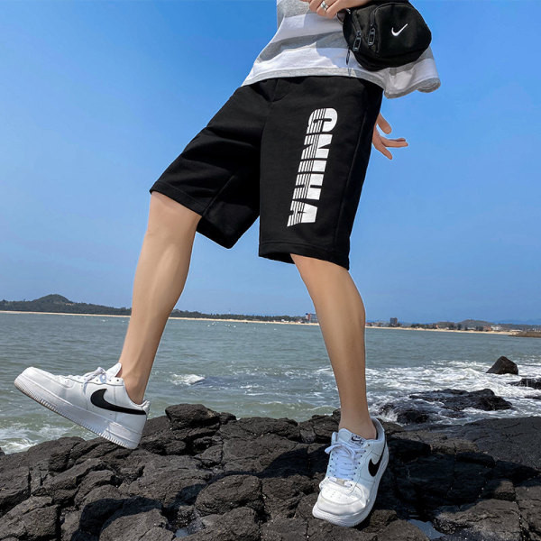 Alkalmi férfi nadrág felirattal és nyakkendővel