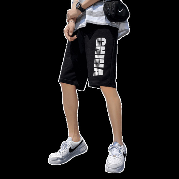 Alkalmi férfi nadrág felirattal és nyakkendővel