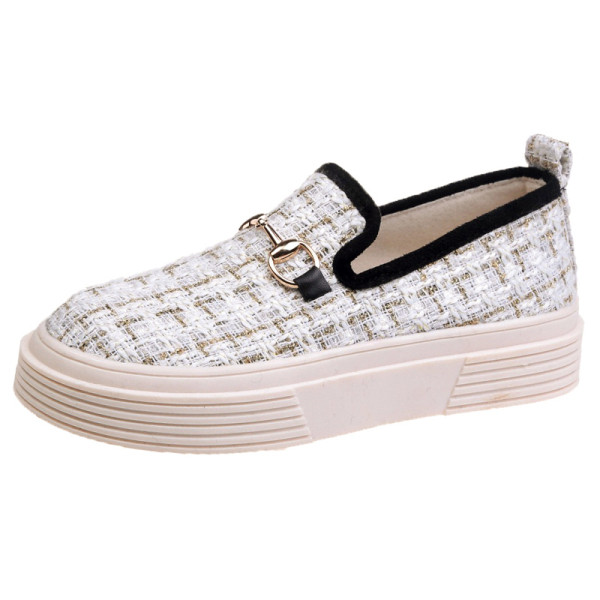 Pantofi casual dama de primavara-toamna cu element metalic