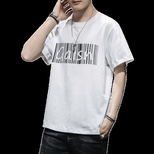 Ümara kaelusega ja lühikeste varrukatega vabaaja meeste T-särk