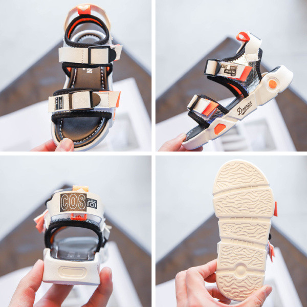 Kleebistega vabaaja laste sandaalid poistele