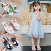 Model nou de sandale pentru copii cu flori pentru fete