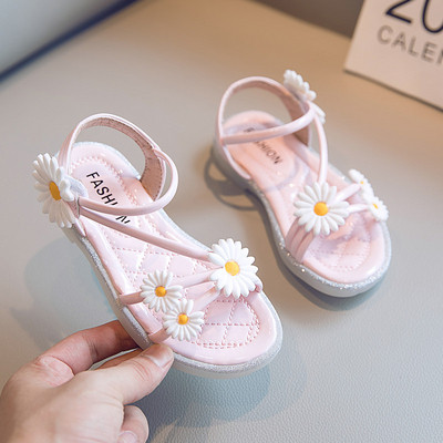 Model nou de sandale pentru copii cu flori pentru fete