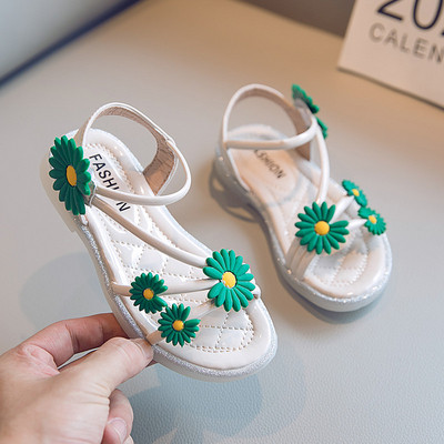 Model nou de sandale pentru copii cu flori pentru fete