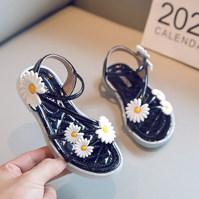 Model nou de sandale pentru copii cu flori pentru fete