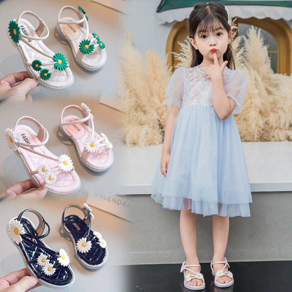 Model nou de sandale pentru copii cu flori pentru fete