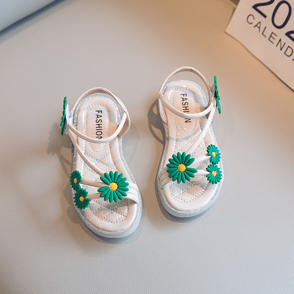 Model nou de sandale pentru copii cu flori pentru fete