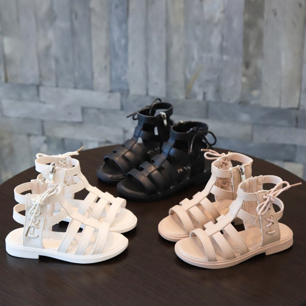 Uus mudel tõmbluku ja paeltega laste sandaalid tüdrukutele