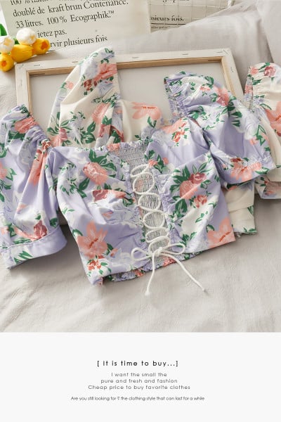 Bluză scurtă de damă, cu mâneci căzute și cravate