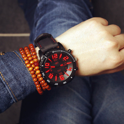 Ceas modern pentru bărbați, cu formă rotundă