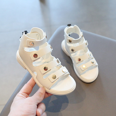 Sandale moderne pentru copii cu fermoar pentru fete