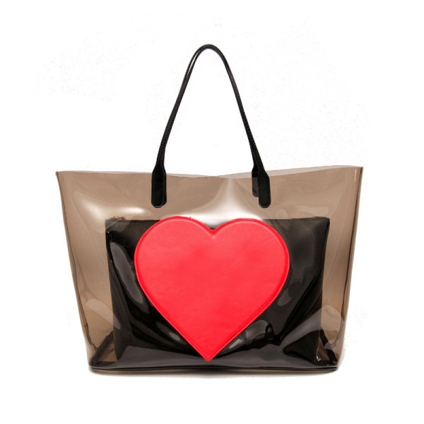 Geanta de dama moderna transparenta potrivita pentru plaja