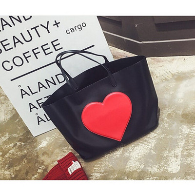 Naiste must südamega ökonahast kott