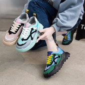 Adidași sport și casual de damă, cu talpă aspră și cravate colorate