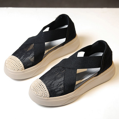 Naiste vabaaja sandaalid lameda ja kõrge tallaga