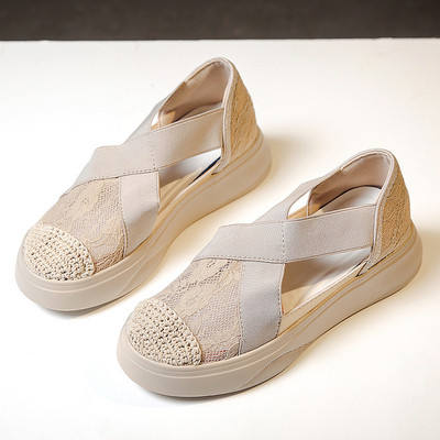 Naiste vabaaja sandaalid lameda ja kõrge tallaga