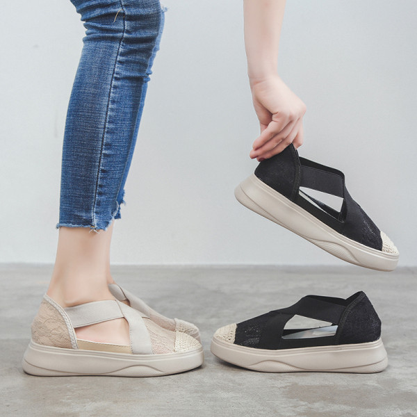 Naiste vabaaja sandaalid lameda ja kõrge tallaga