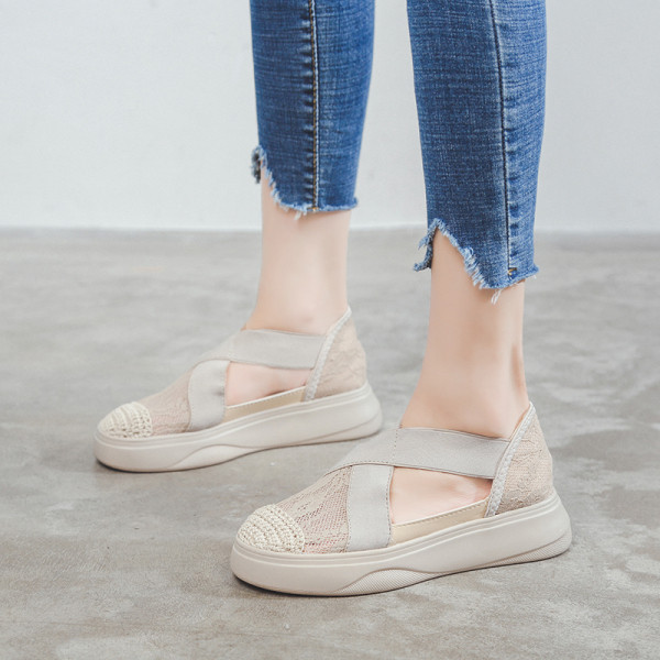 Naiste vabaaja sandaalid lameda ja kõrge tallaga