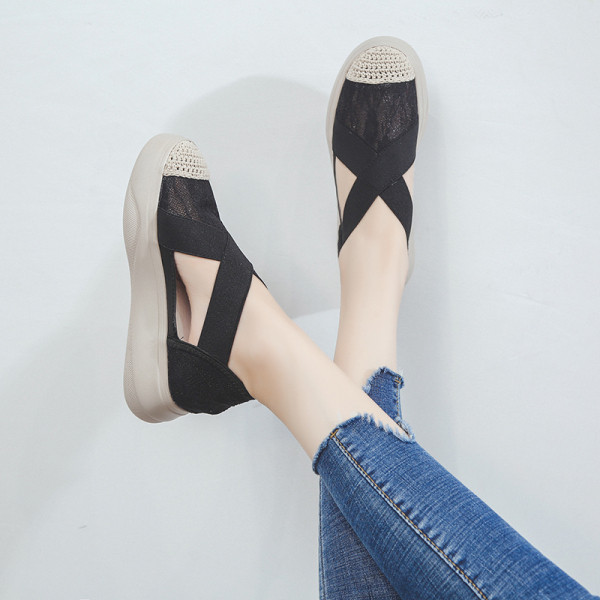 Naiste vabaaja sandaalid lameda ja kõrge tallaga