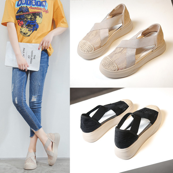 Naiste vabaaja sandaalid lameda ja kõrge tallaga