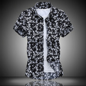 Vasaras vīriešu krekls ar īsām piedurknēm un izmēriem līdz 7XL