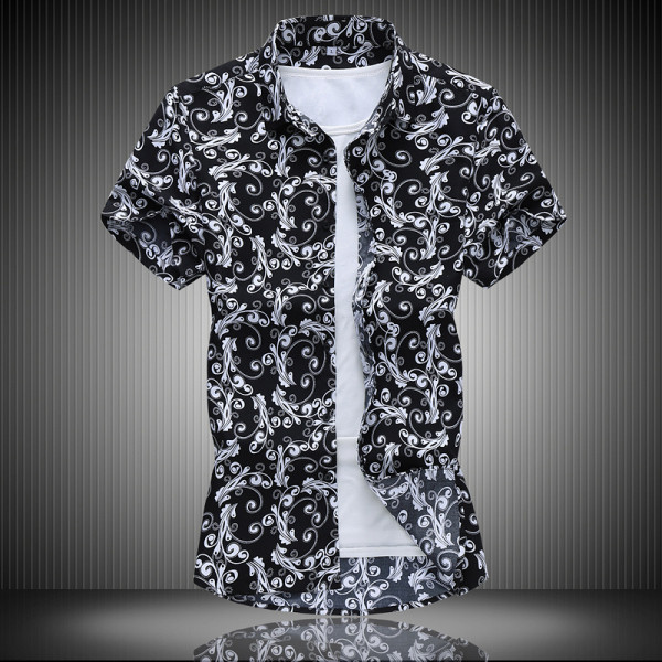 Vasaras vīriešu krekls ar īsām piedurknēm un izmēriem līdz 7XL