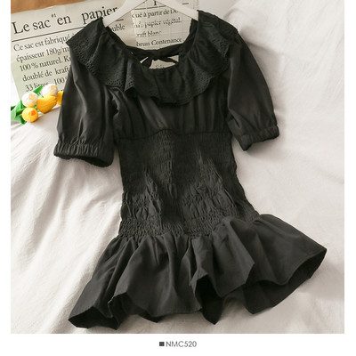 Rochie moderna de dama cu cravate - model croiat