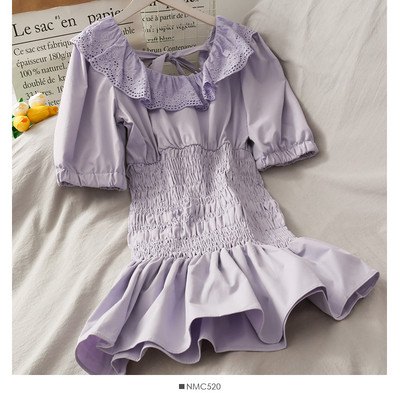 Rochie moderna de dama cu cravate - model croiat