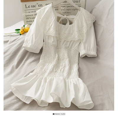 Rochie moderna de dama cu cravate - model croiat
